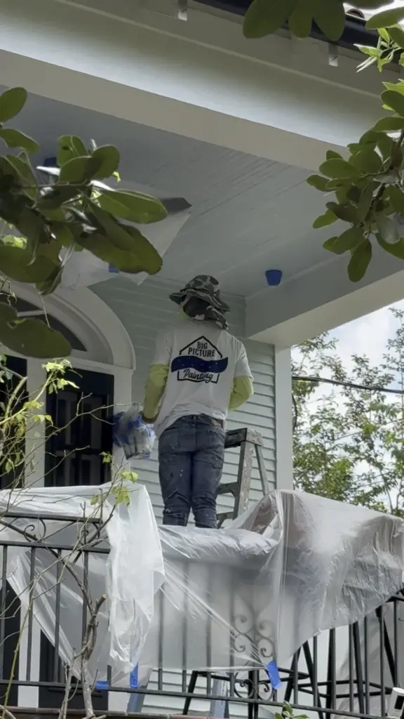 Surface prep before exterior painting in New Orleans humid climate